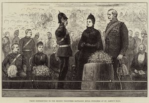 Distribuzione dei premi al Secondo Battaglione Volontari Royal Fusiliers alla St James